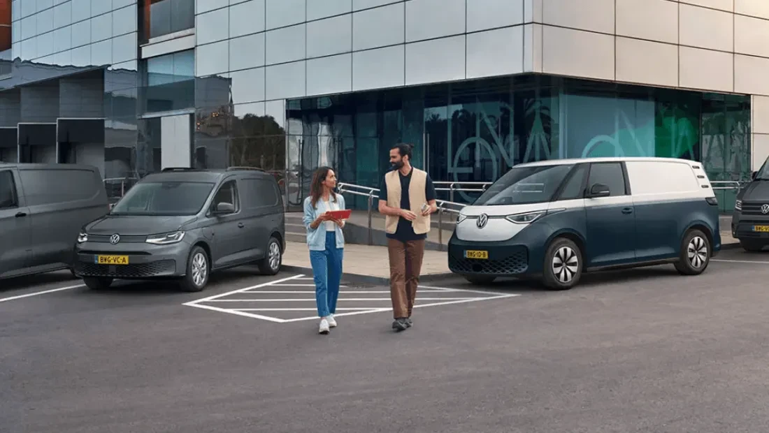 Volkswagen Bedrijfswagen modellen op een rij