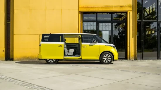 Gele Volkswagen ID. Buzz